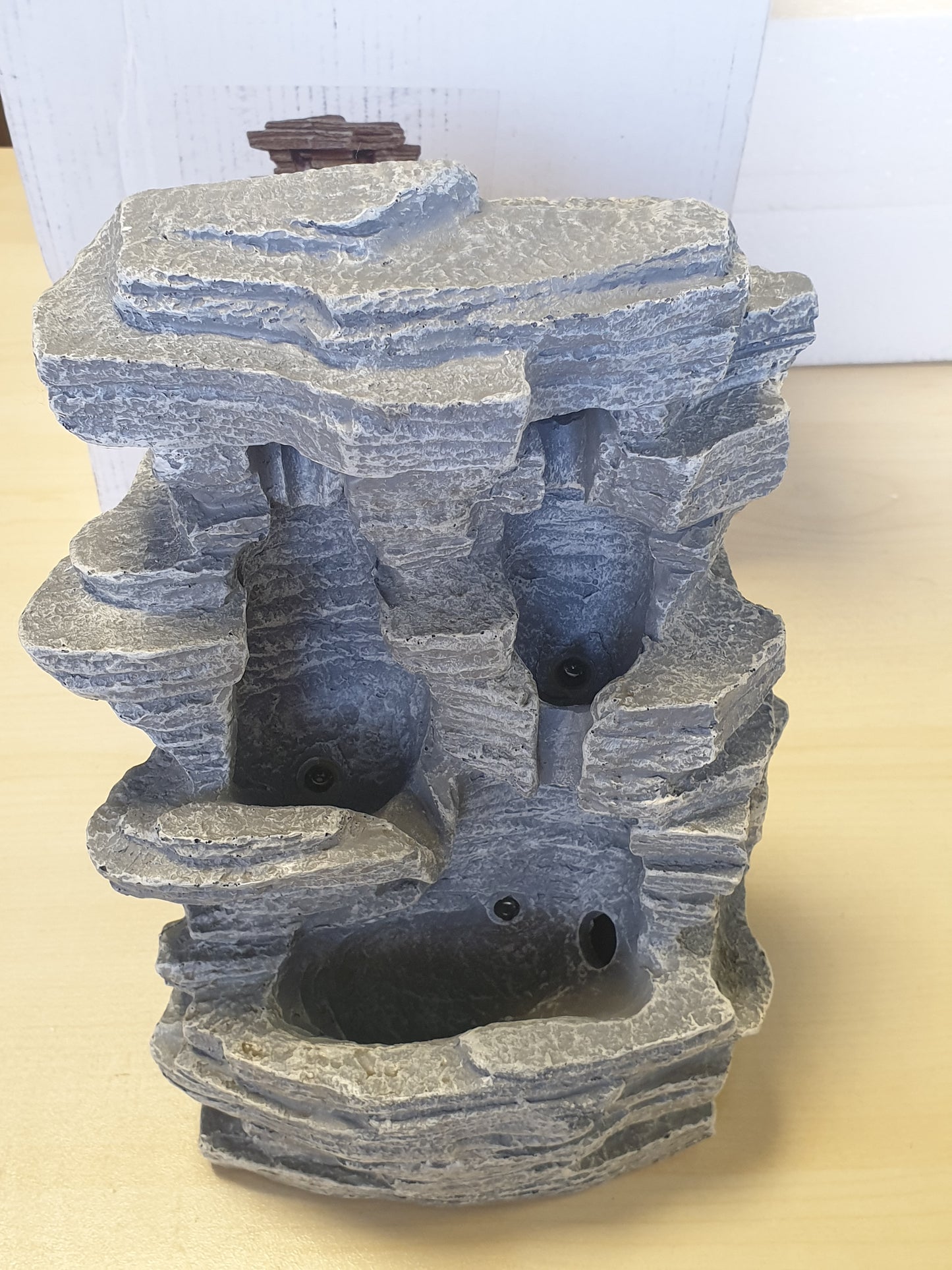 213235 - ZEN'LIGHT Shatërvan i Brendshëm, Ujëvarë me Efekt Guri Natyror, 19 x 24 x 32 cm