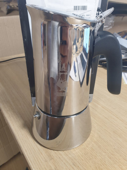 218038 - BIALETTI - MAKINË KAFEJE E RE VENUS ME INDUKSION PËR ESPRESSO, PLLAKË GATIMI PREJ ÇELIKU INOX, E PËRSHTATSHME PËR TË GJITHA BURIMET E NXEHJES, 6 GOTAT, 235 ML, ARGJENDI