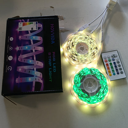215010 - HOVVIDA Shirit LED WiFi 20M, 30 LED/metër, 600 LED, shirit RGB 24V, aplikacion dhe telekomandë