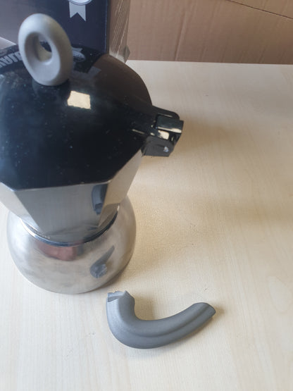 250552 - BIALETTI - Moka Induction, Tenxhere Moka, e përshtatshme për të gjitha sobat, 6 gota Espresso (270ml), e zezë