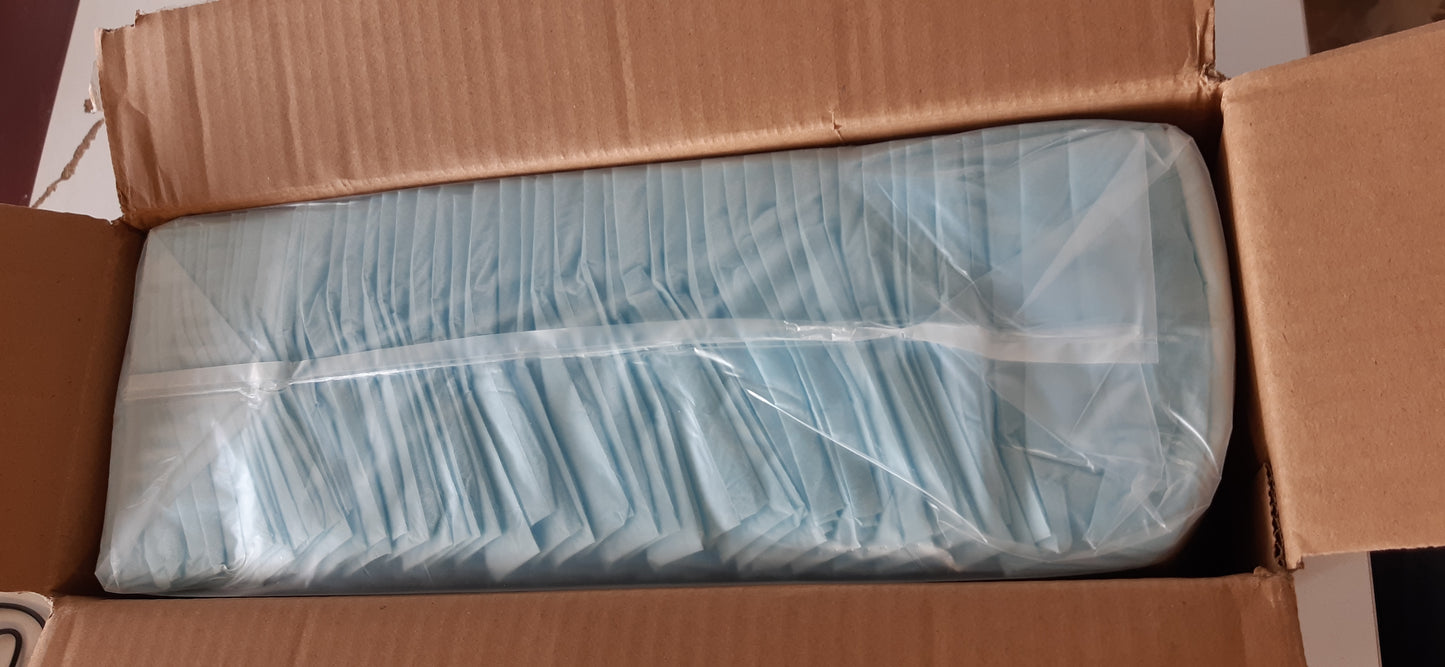 261710 - AMAZON BASICS Mbrojtëse stërvitjeje për qen dhe këlyshë, 5 shtresa, madhësi standarde, pako me 50 copë, blu