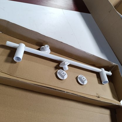 213797 - Mbajtëse peshqirësh e drejtë për radiatorë banjoje dizajni, gjatësi 460 mm, e bardhë