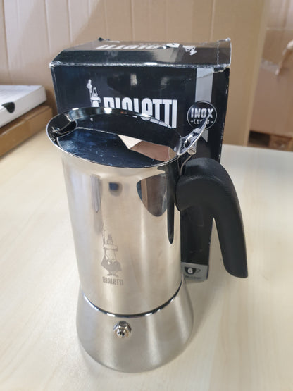 157476 - BIALETTI - Aparat Kafeje VENUS me Induksion, për të Gjitha Llojet e Sobave, Materiali Çeliku Inox, Kapaciteti 6 Gota (7.9 oz), Ngjyra Argjend