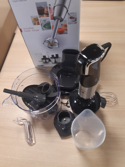 166718 - MOULINEX Blender Dore InfinyForce Pro, Powelix te Qendrueshem, 1200W, 5 Funksione, Shpejtesi e Rregullueshme, Kopetues dhe Rrahëse, Gote Matese, Komplet Aksesorësh, i Sigurt per Lavastovile, Modeli DD95JD10