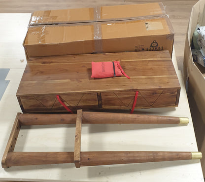 244454 - vidaXL Tavolinë Konsole 90x35x76 cm Dru Akacie i Fortë