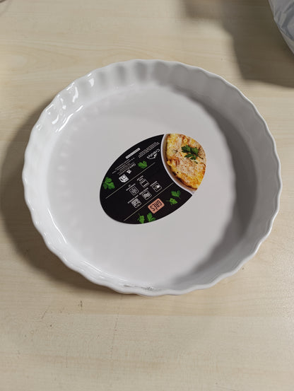 228288 - CREALYS Tavë keku qeramike jo-ngjitëse, e bardhë, me diametër 28 cm