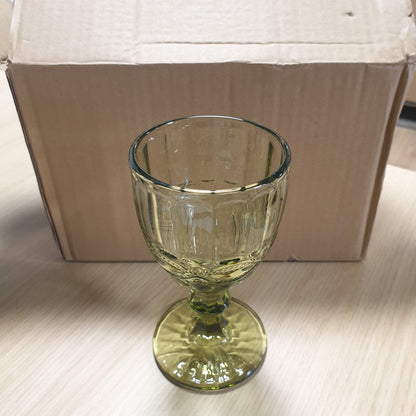 246286 - GARCIA DE POU 6 Njësi - Gota Vere Vintage 260 ml, 8 x 15.5 cm, Jeshile Kristali