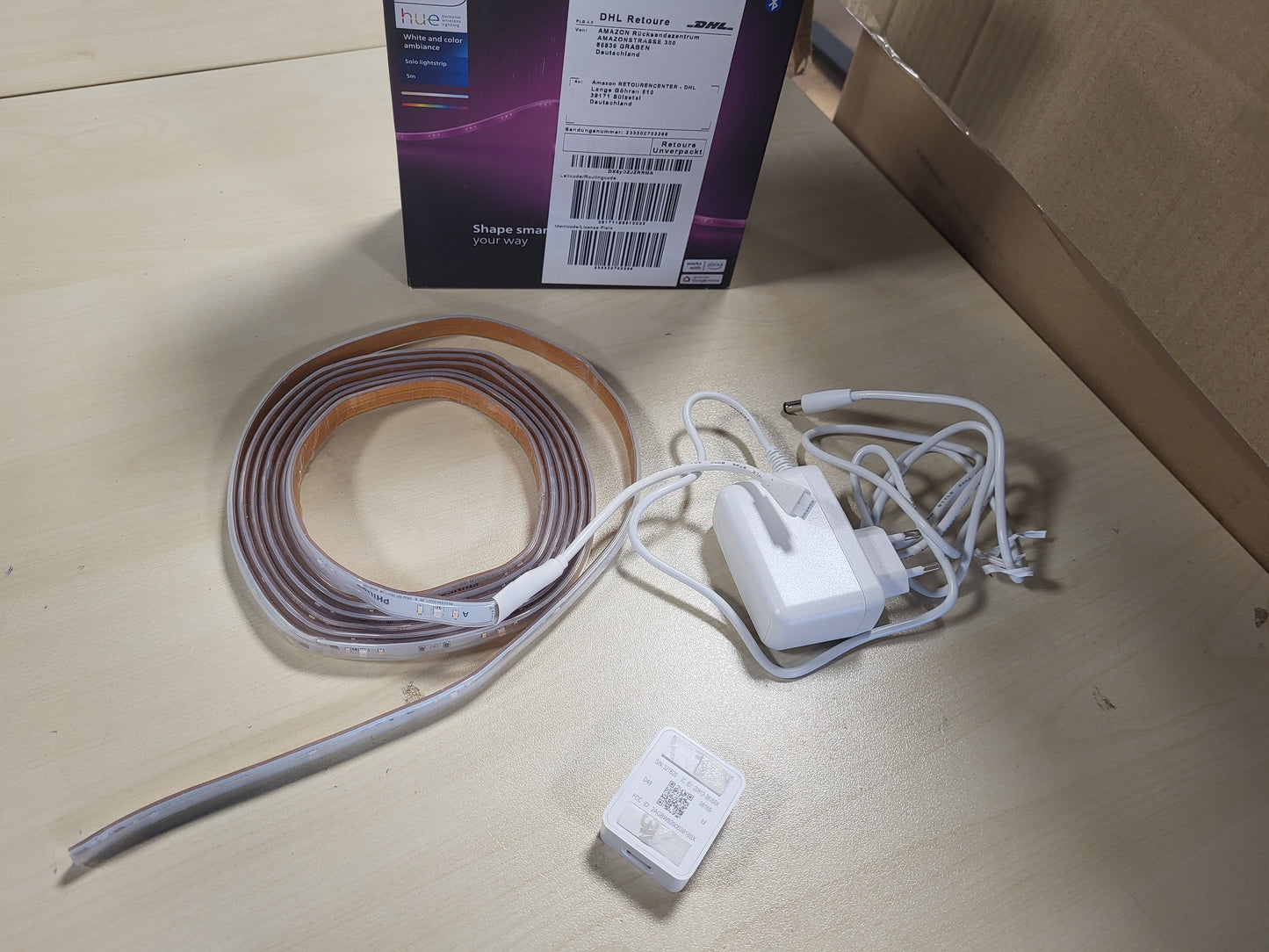 167324 - PHILIPS Hue - Set Shiritash Ndriçimi LED Inteligjent 5m për Ambiente të Brendshme, Kontrollueshëm me Aplikacionin Hue, Bashkëpunim me Alexa, Google Assistant dhe Apple HomeKit, 1 Copë