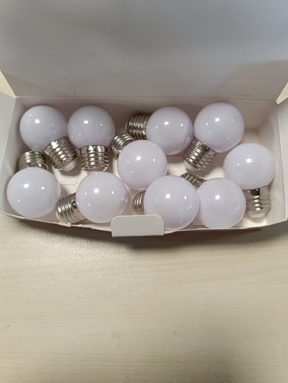 168872 - AIWERTTES - Llampë LED E27, LED me Ngjyrë 2W ekuivalente me 20W, AC220-240V, 200 Lumen, Ndriçim Edison i Bardhë e Ngrohtë 3000K, Pa Errësirë, Paketë prej 10 Copë