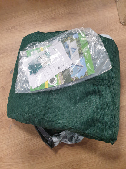 239736 - VOUNOT Ekran privatësie prej 230g/m² HDPE me elementë fiksues, mbrojtje nga rrezet UV, rezistent ndaj grisjes dhe erës, mbrojtje për kopsht dhe ballkon, 1.5x10m, jeshile