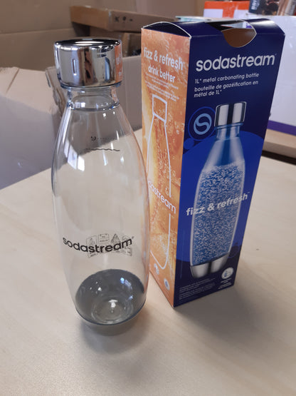 247521 - SODASTREAM FUSE – SHISHE 1L, E ripërdorshme pa BPA, E sigurt për lavastovilje, Metalike