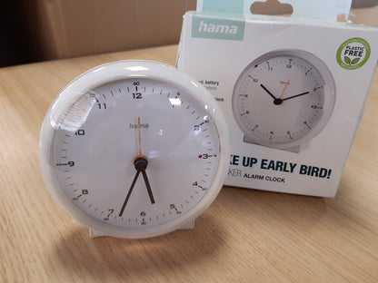 208939 - HAMA Elegance Pro - Orë Alarmi Me Kontroll Radioje, Me Zhurmë Të Ulët, Ngjyra E Bardhë