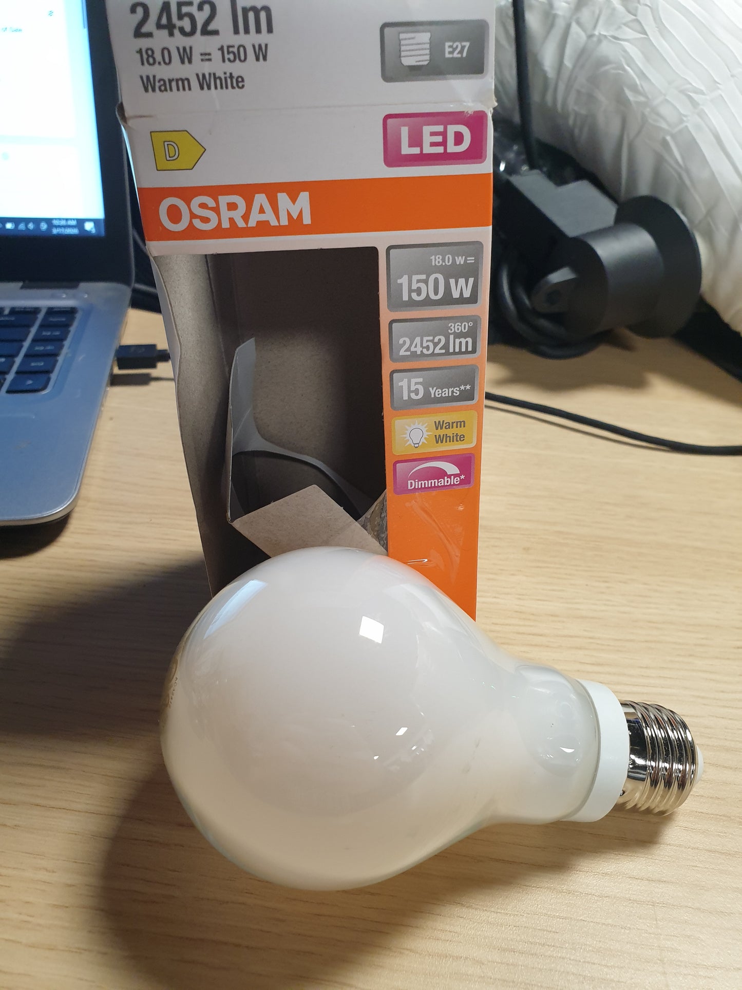 210963 - OSRAM Ampulë LED SUPERSTAR CLASSIC A, E27, Ngjyrë e Bardhë, 2700K, 18W, Ekuivalent me 150W
