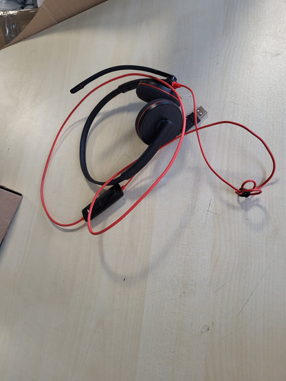 266261 - POLY BLACKWIRE 3220 | Kufje me Tel, Mikrofon me anulim zhurmash, Dizajn binaural, Lidhet me PC/Mac nëpërmjet USB-C ose USB-A, Funksionon me Teams, Zoom