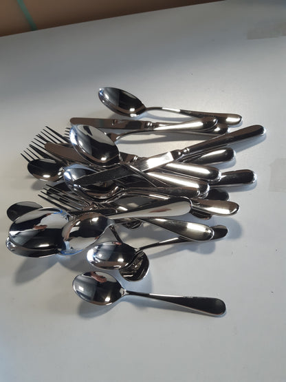 239283 - VILLEROY & BOCH Set enësh për 6 persona Oscar me 24 pjesë, i sigurt për larjen e enëve, rezistent ndaj ndryshkut, set takëmesh prej çeliku inox