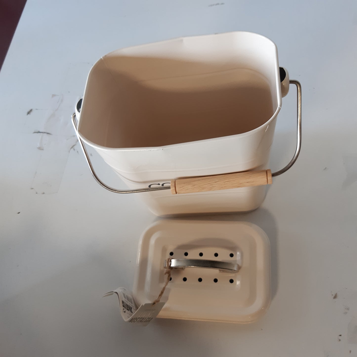 222833 - KitchenCraft Kosh plehrash metalik 16.5 x 12 x 24 cm, krem antik, për kuzhinë