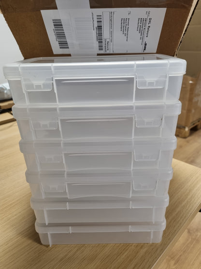 222407 - IRIS OHYAMA | Kuti e Vogël Ruajtjeje me Kapak, Plastike, 1.4L, Set me 6 copë, Transparente, Pa BPA, MCC-220