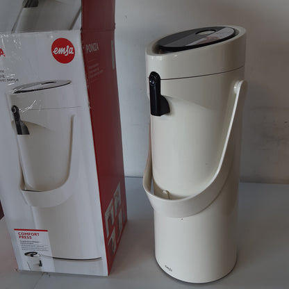 255613 - EMSAGMBH 515707 Ponza ISO Termos Shishe 1.9 l, Çelik Inoks, 17 x 16.5 x 39 cm, i Bardhë