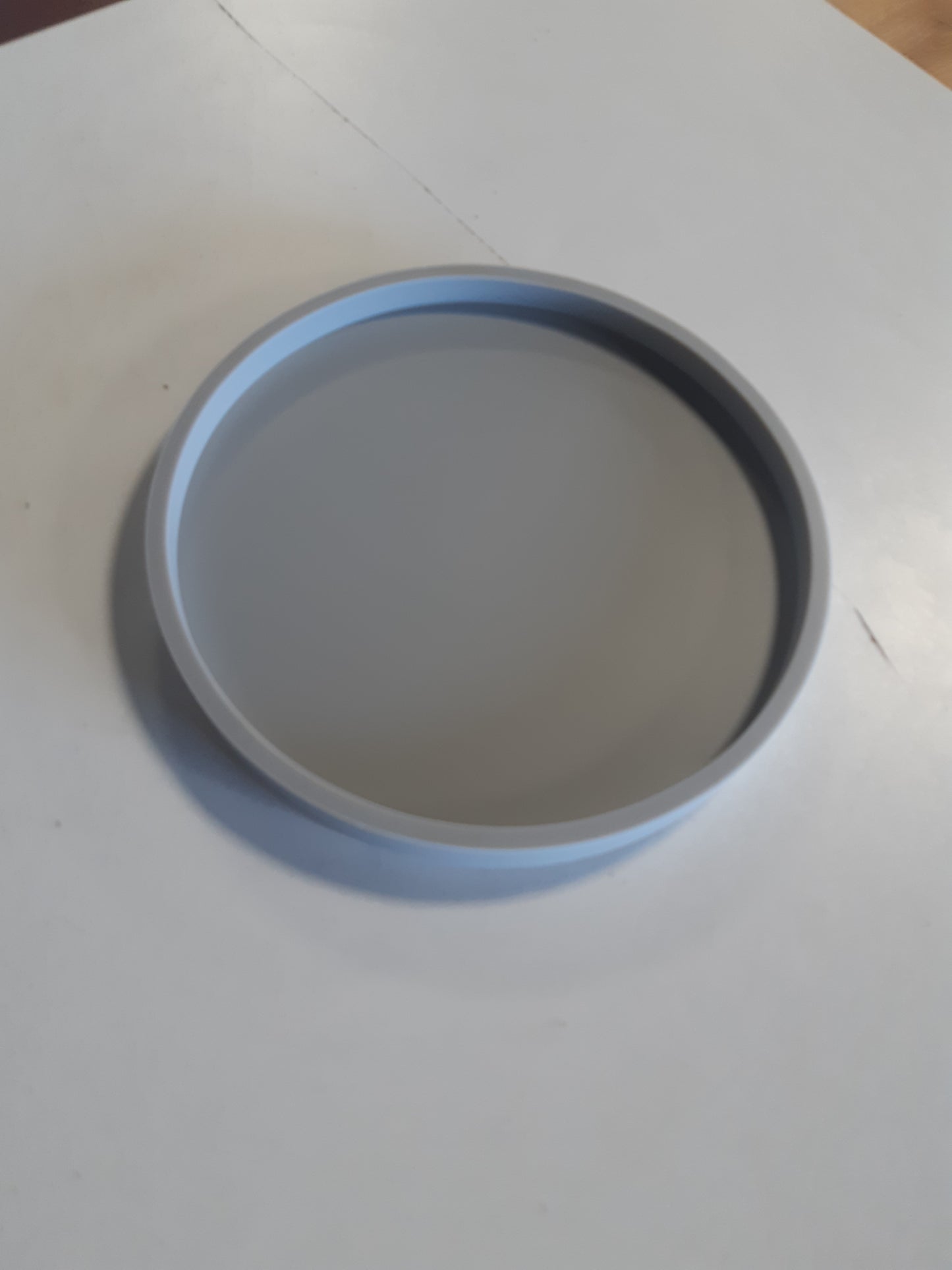 224563 - NIHOME Tabaka banjoje prej silikoni, tabaka dekorative për banjo, kuzhinë dhe dhomë ndenjeje, e papërshkueshme nga thyeshmëria me skaj të ngritur, Ø 21 cm, gri