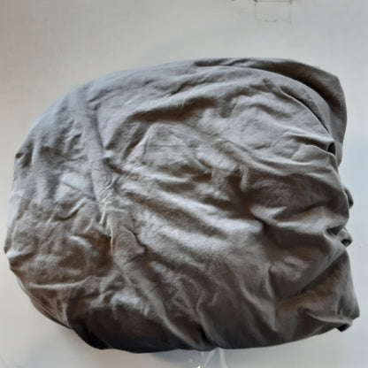 257171 - AMAZON BASICS Çarçaf i montuar prej xhersi, 100% pambuk, Lartësia e dyshekut deri në 30 cm, 200 x 200 cm, gri e errët