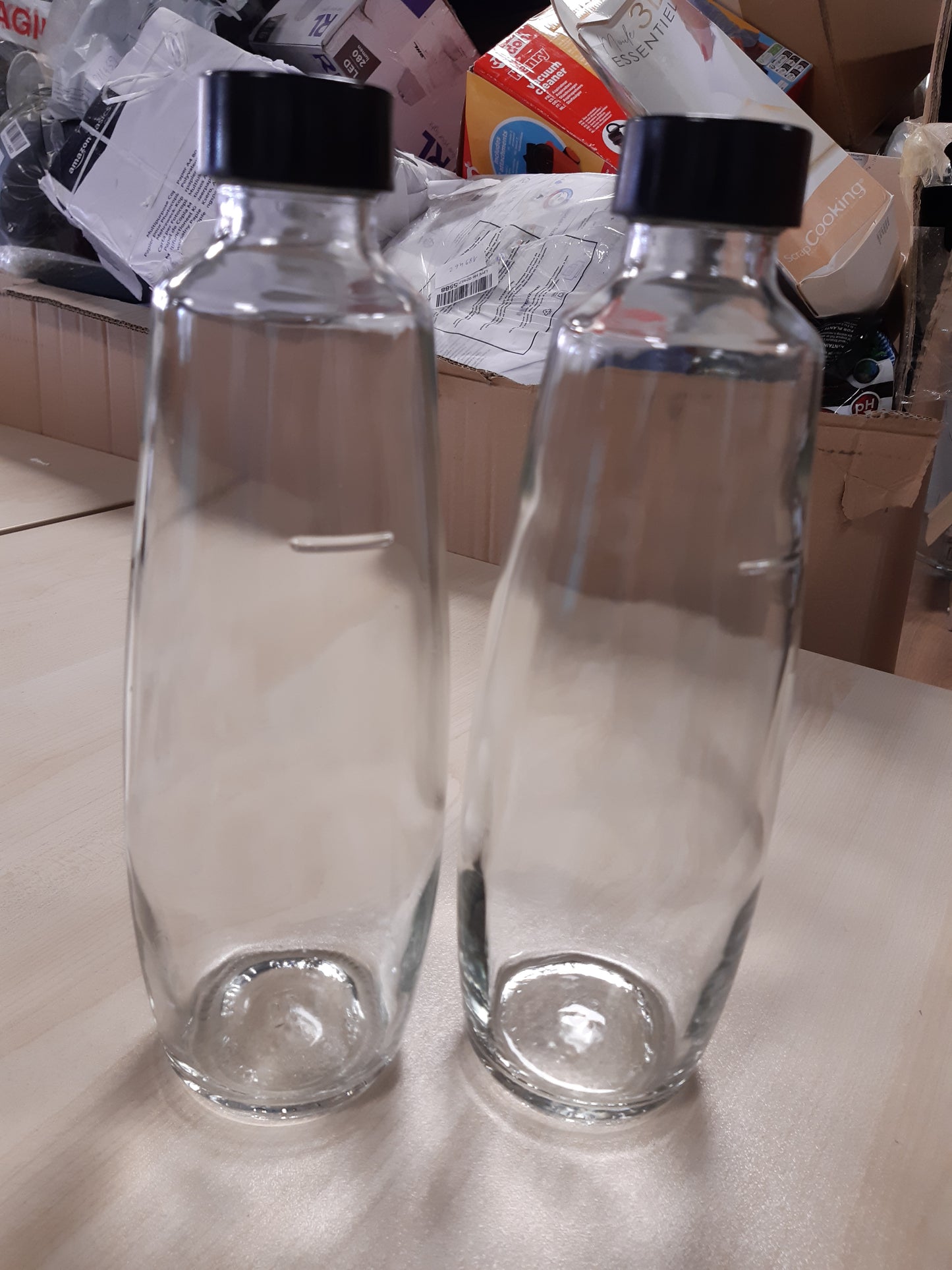 196411 - SODASTREAM - Set Shishe Qelqi Bupack 1 Litër të Pajtueshme me Karbonatorin Duo, Ngjyra e Zezë, 2x1l, Madhësia 10x19.5x29cm