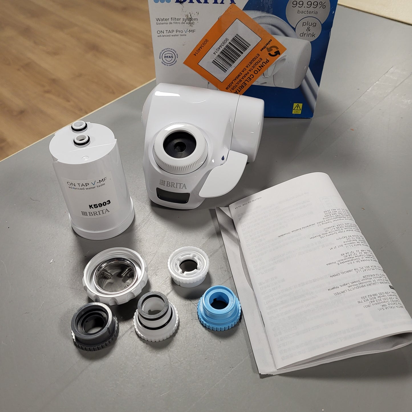 260216 - BRITA ON TAP Pro V-MF - Sistem Filtrimi Uji, 1 Fishek Filtri (600L), 99.99% Pa Baktere, Numërim Mbrapsht LCD