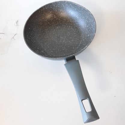 257356 - ZANETTI Tigan Wok me Induksion 24 cm, Tigan Wok që nuk ngjit, i përshtatshëm edhe për Induksion, Diametri 24 cm, Ngjyrë Gri