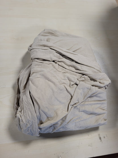 168249 - BARBONS - Çarçaf pambuku 100% me kornizë për krevat, prej xhersi të çertifikuar Oeko-TEX, për shtrat dhe mbulesë jorgani me sustë dhe dyshekë të trashë deri në 27 cm, 160x200cm - Rërë