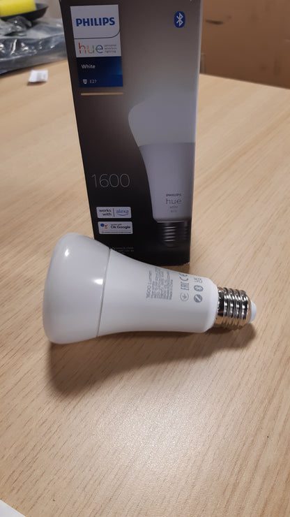 222171 - PHILIPS LLAMBË LED Hue White E27 1600lm, e bardhë e ngrohtë, e errësueshme, kontrollueshme me aplikacion, e pajtueshme me Amazon Alexa