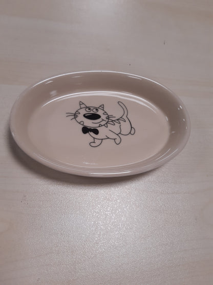 238975 - NOBBY TAS QERAMIK OVALE, KREM/BEZHË, 17 x 11 x 2.5 cm