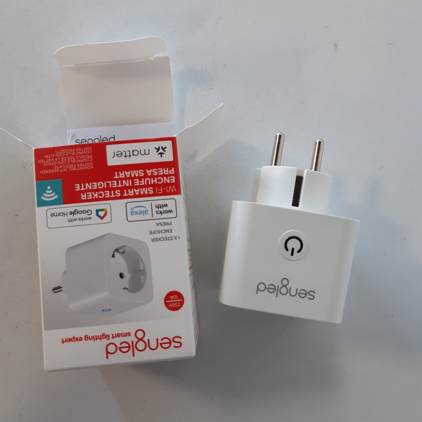 168453 - SENGLED Priza Inteligjente, E Pajtueshme me Matter dhe Alexa, Mbështet Deri në 2300W, Frekuenca 2.4GHz, Wi-Fi, 1 Pako