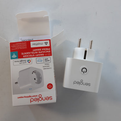 168453 - SENGLED Priza Inteligjente, E Pajtueshme me Matter dhe Alexa, Mbështet Deri në 2300W, Frekuenca 2.4GHz, Wi-Fi, 1 Pako