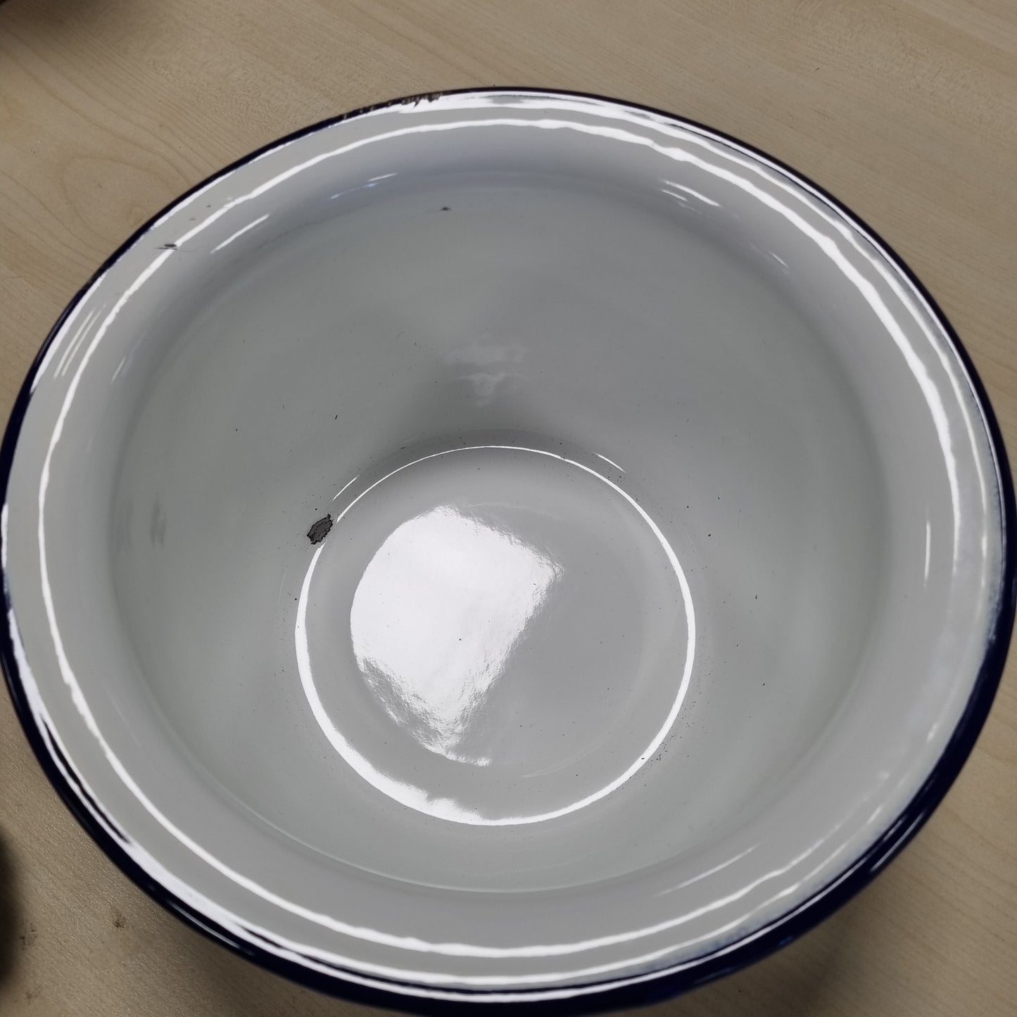 206443 - IBILI Tenxhere me Dhomë Blanca, Prej Çeliku të Emaluar, Ngjyrë Bardhë/Blu, 3.5L, 24x24x12cm