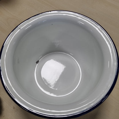 206443 - IBILI Tenxhere me Dhomë Blanca, Prej Çeliku të Emaluar, Ngjyrë Bardhë/Blu, 3.5L, 24x24x12cm