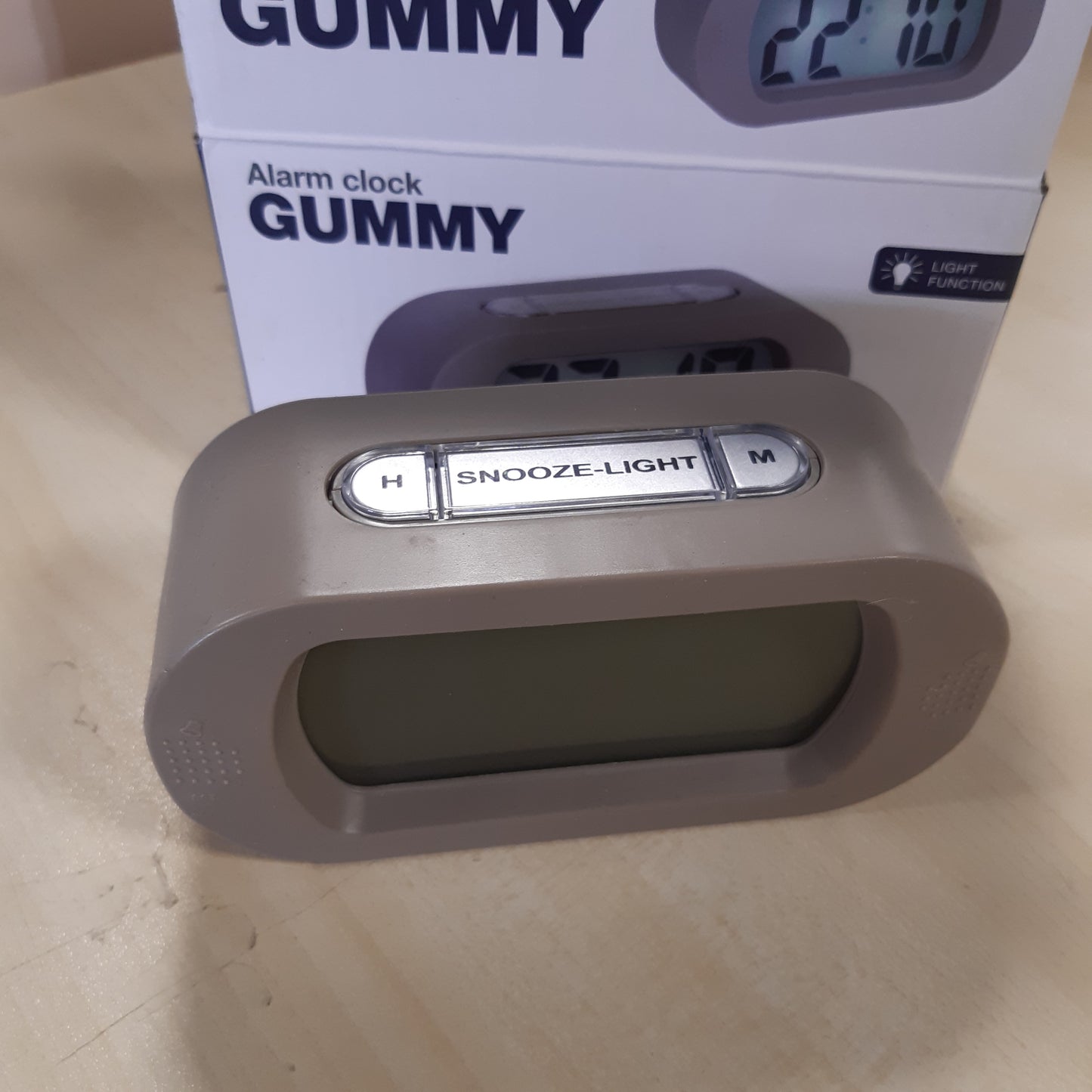 252600 - KARLSSON ORË ME ALARM, NGJYRË ELEKTRIKE, SILIKON, GRI, L7 x G14 x TH5 CM