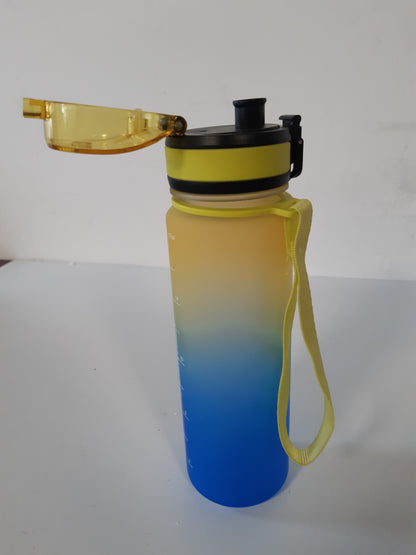 206285 - SHISHE UJI SPORTIVE e papërshkueshme nga rrjedhjet, Kapacitet 500 ml, Material pa BPA, me Filtër dhe Shënues Kohe, e Përshtatshme për Palestër, Yoga, Kamping, Çiklizëm, Shkollë, Zyrë, për të Rritur dhe Pije të Gazuara