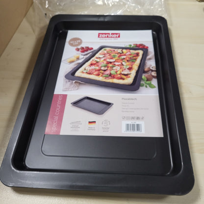262722 - ZENKER Tepsi Drejtkëndëshe për Pica, 420 x 290 x 25 mm, Garanci 5-Vjeçare, Rezistente ndaj Nxehtësisë deri në 230°C, Veshje Jo-Ngjitëse