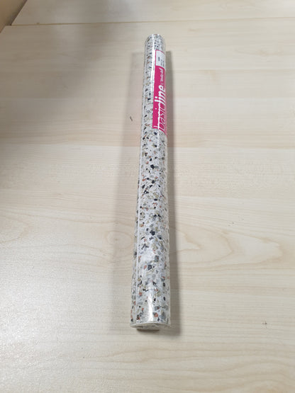 225211 - VENILIA Fletë ngjitëse Granite Mix, blu, 45 cm x 1.5 m, trashësi 95 μ, fletë vetëngjitëse për mobilje, fletë dekorative, letër-muri, fletë kuzhine, pa ftalate, prodhuar në BE