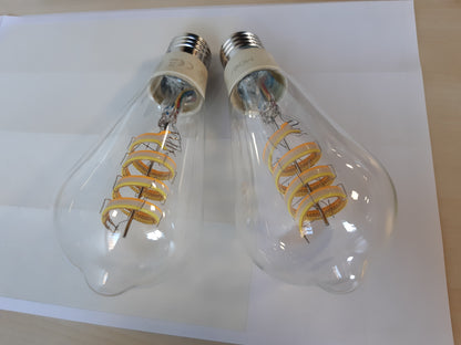 213839 - MOES Llambë Smart Alexa E27 Vintage, Llambë LED WiFi RGB, me errësim, 5W, 2700K–6500K, 2 copë