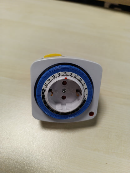 168864 - HBN Prizë Mekanike Kohëmatësi, Prizë Analogjike me Kohëmatës Ditor 24-orësh, Ndërrim 15-minutësh, Kapacitet 16A/3600W për Përdorim të Brendshëm