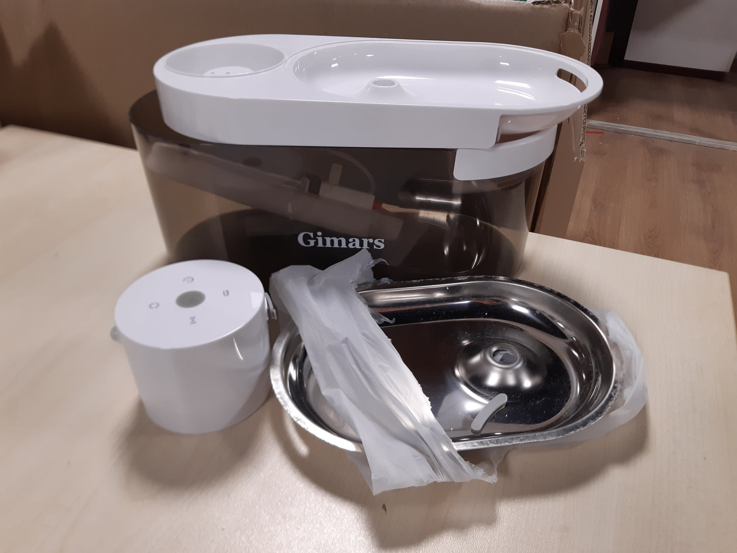 250536 - GIMARS Shatërvan pa tel për mace 4L, ultra i qetë, pa BPA, sensor lëvizjeje, bateri 5000mAh
