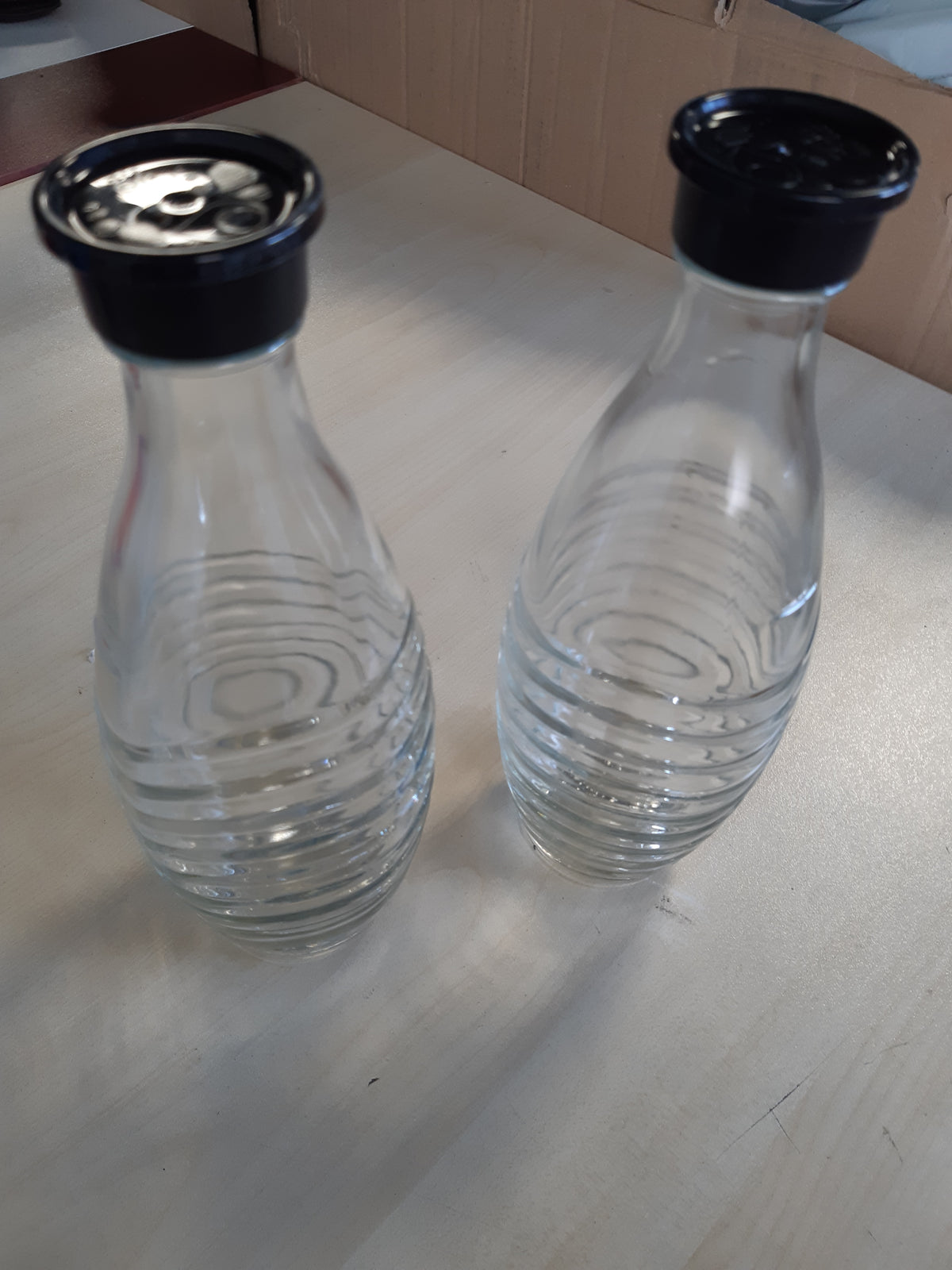 215719 - SODASTREAM Karafe qelqi – Set prej 2 shishesh x 0.7L, të përputhshme me makinat Penguin dhe Crystal, të përshtatshme për lavastovilje