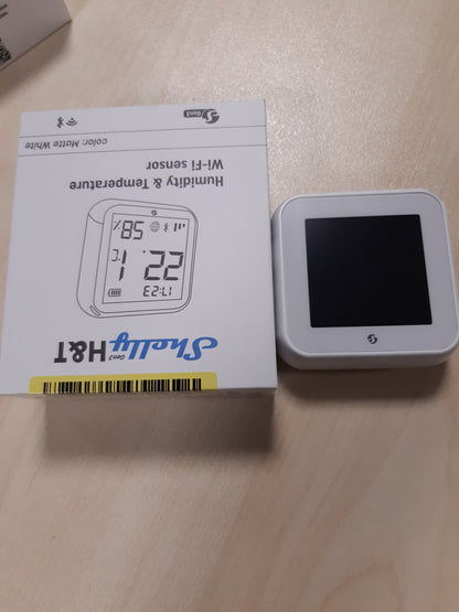 164544 - SHELLY H&T Gen3 e Bardhë | Sensor Inteligjent i Temperaturës dhe Lagështisë me Wi-Fi | Kompatibil me Alexa dhe Google Home | Njoftime dhe Ruajtje të Dhënash | Pa Nevojë për Hub