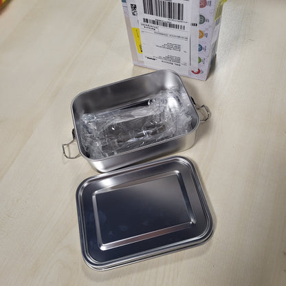 258123 - ONADER Kuti Dreke me Ndarëse, Kuti Bento prej Çeliku Inoks 850ml, e Papërshkueshme nga Rrjedhjet, e Sigurt për Lavatriçe