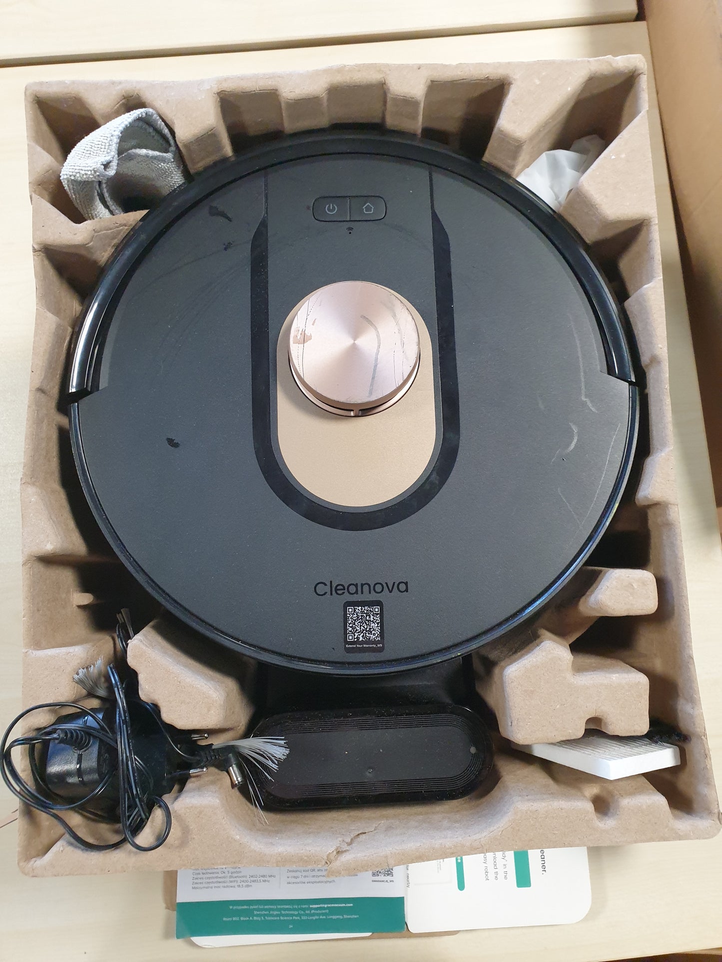 135006 - VEXILAR W9 - Fshesë Robotike me Korrent dhe Mop, Navigim LiDAR, Fuqi Thithëse 6000Pa, 15 Zona pa Lëvizje, Kohëzgjatje Maksimale 150 Minuta, Kontrolli me Aplikacion, 3-në-1 për Qime, Qilima dhe Dysheme të Forta