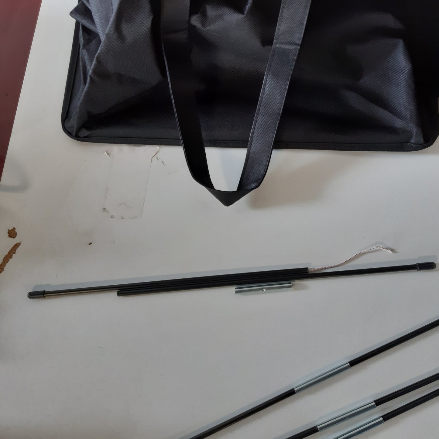 262408 - RIEEYRSLZA Kosh i ngushtë lavanderie me kapak, 55L me dorezë të gjatë, shportë e hollë lavanderie e palosshme drejtkëndëshe prej cope Oxford, për rroba të ndyra (e zezë)