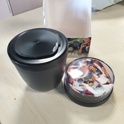 201982 - MEPAL Filxhan Musli dhe Kos për Të Marrë Me Vete, Kapacitete 500ml + 200ml, i Përshtatshëm për Ngrirje, Mikrovalë dhe Lavastovilje, Ngjyra Nordinike E Zezë