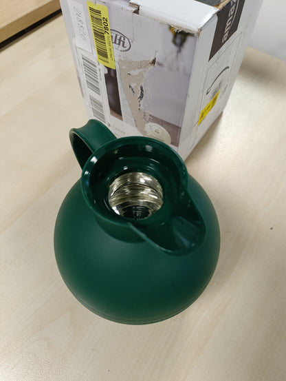 218820 - ALFI KUGEL 0.94l, dyshek jeshil tymi, karafe plastike e izoluar me futje qelqi higjienike të temperuar, kapak që hapet me rrotullim, termos sferik, pa BPA