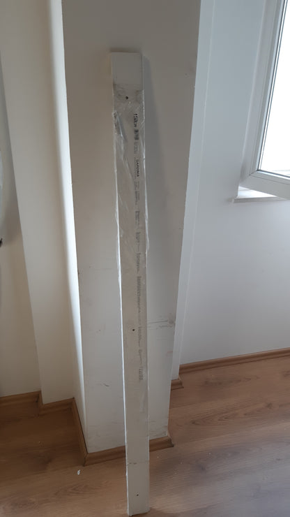 219858 - GARDINIA GE2 Shina perdesh me profil për montim në valancë, dyfishtë, plastike, 150 cm, e bardhë