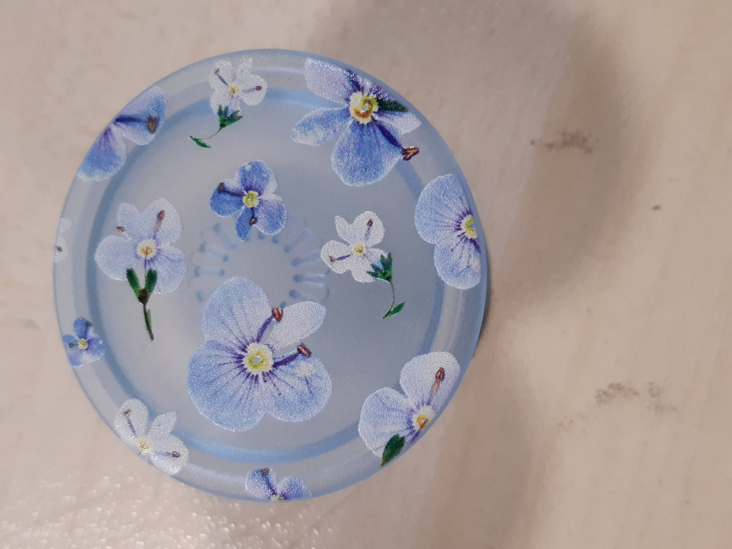 267156 - POP SOCKETS Mbajtëse Telefoni me Mbështetëse të Zgjatshme, Dorezë Ngjitëse - Panele Blu të Transparenta